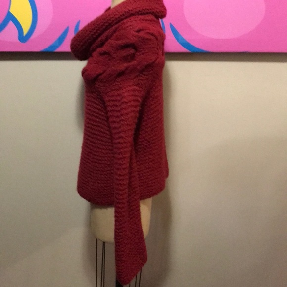 SOL Raspberry Alpaca Blend Cowl Neck Sweater - Picture 7 of 11